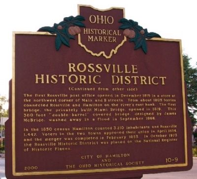 Rossville Historic District Marker (Side B) image. Click for full size.