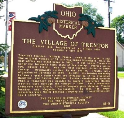 The Village of Trenton Marker (Side A). Click for full size. The Village of Trenton Marker (Side A) image. Click for full size.