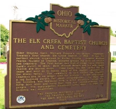 The Elk Creek Baptist Church and Cemetery Marker (Side B) image. Click for full size.