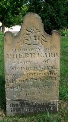 Phebe Gard Grave Marker. Click for full size. Phebe Gard Grave Marker image. Click for full size.
