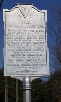 The Tuomey Hospital Marker image. Click for full size.