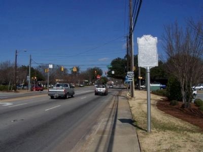 The Tuomey Hospital Marker as seen looking north along North Washington Street (US 76, US 521) image. Click for full size.