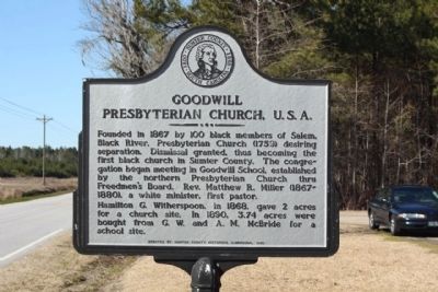 Goodwill Presbyterian Church, U.S.A. Marker image. Click for full size.