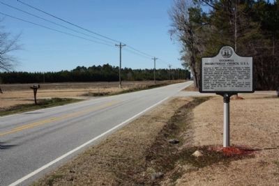 Marker seen looking north along Brick Church Road (State Road 527) image. Click for full size.