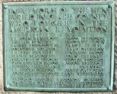 Clark County Revolutionary War Memorial Marker image. Click for full size.