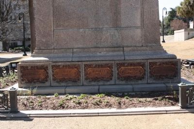 Wade Hampton eastside lower plaques. Click for full size. Wade Hampton eastside lower plaques image. Click for full size.