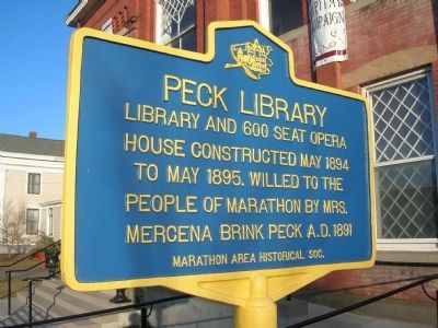 Peck Library Marker. Click for full size. Peck Library Marker image. Click for full size.