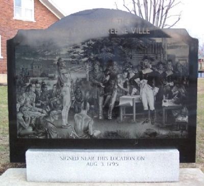 Signing of the Treaty of Greene Ville Monument image. Click for full size.