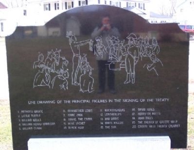 Signing of the Treaty of Greene Ville Monument Back image. Click for full size.