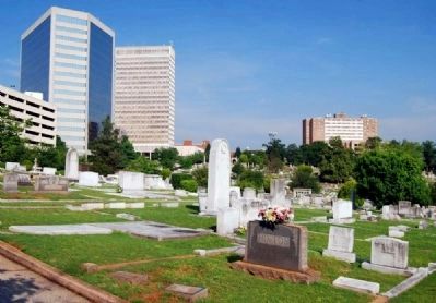 Springwood Cemetery -<br>Greenville Skyline in Background. Click for full size. Springwood Cemetery -<br>Greenville Skyline in Background image. Click for full size.