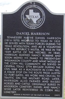Daniel Harrison Marker. Click for full size. Daniel Harrison Marker image. Click for full size.