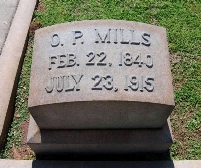 Otis Prentiss Mills (1840-1915) Tombstone image. Click for full size.