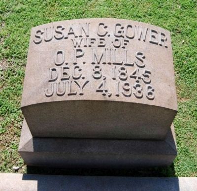 Susan C. Gower (1848-1936) Tombstone image. Click for full size.