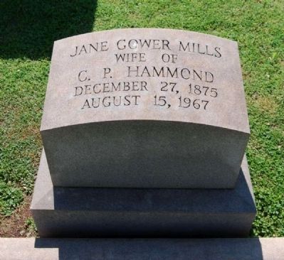 Jane Gower Mills (1875-1967) Tombstone image. Click for full size.