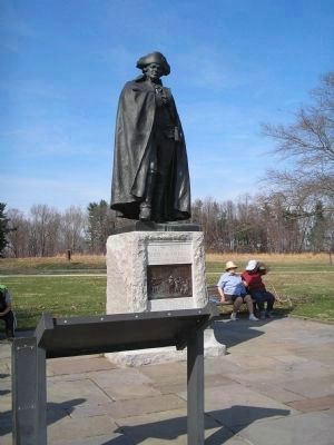 Marker and von Steuben Statue image. Click for full size.