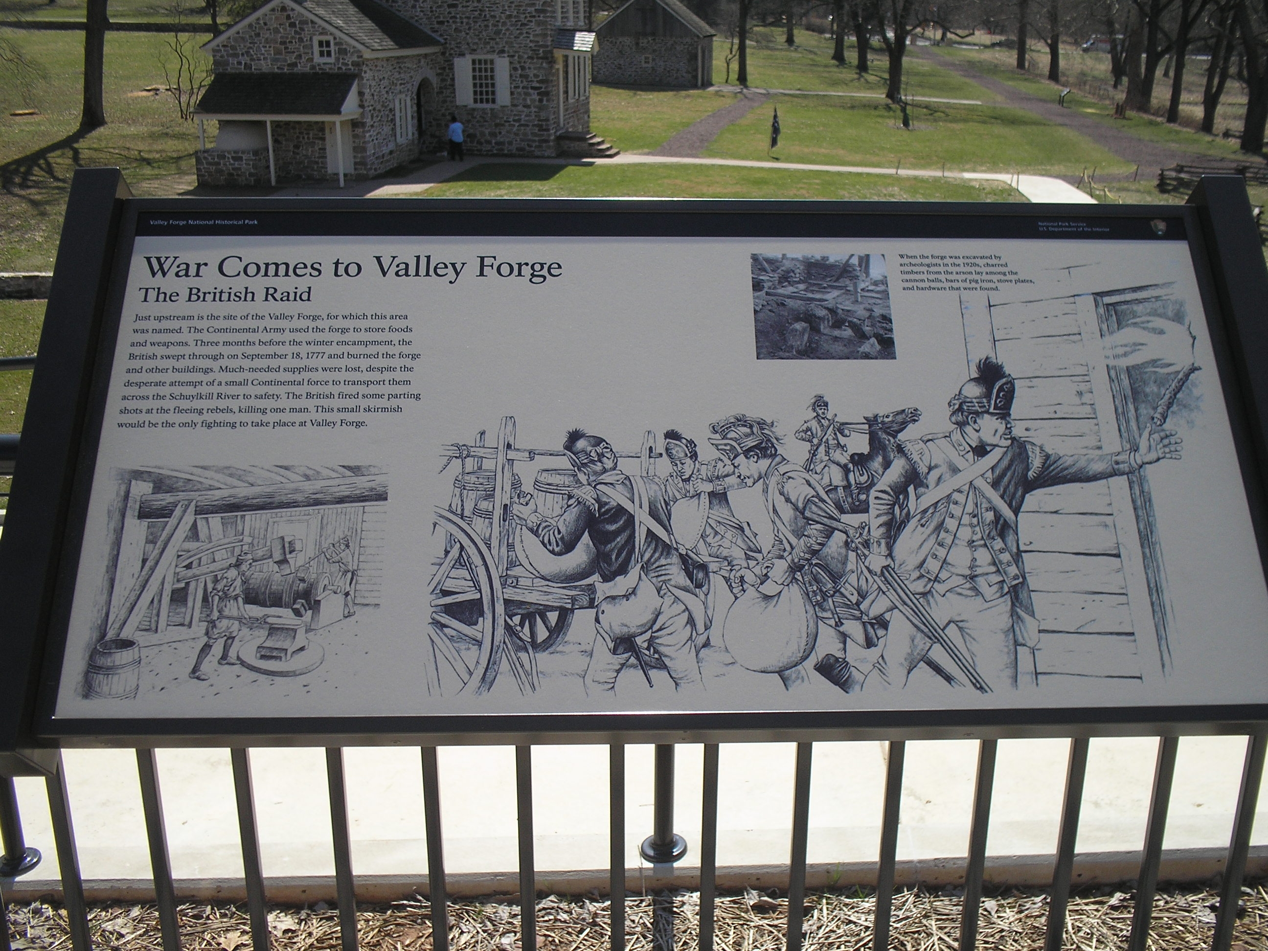 War Comes to Valley Forge Marker