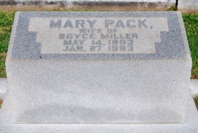 Mary Peck (1883-1963) Tombstone. Click for full size. Mary Peck (1883-1963) Tombstone image. Click for full size.