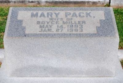 Mary Peck (1883-1963) Tombstone image. Click for full size.