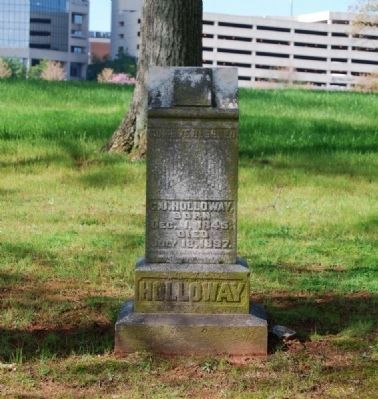 C.J. Holloway (1845-1897) Tombstone. Click for full size. C.J. Holloway (1845-1897) Tombstone image. Click for full size.