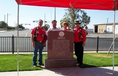 Kerman Marker with dignitaries image. Click for full size.