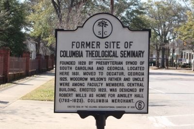 Former Site of Columbia Theological Seminary Marker image. Click for full size.