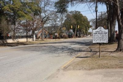 Former Site of Columbia Theological Seminary Marker, looking east along Blanding Street. Click for full size. Former Site of Columbia Theological Seminary Marker, looking east along Blanding Street image. Click for full size.