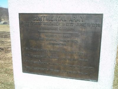 Glover’s Brigade Marker. Click for full size. Glover’s Brigade Marker image. Click for full size.
