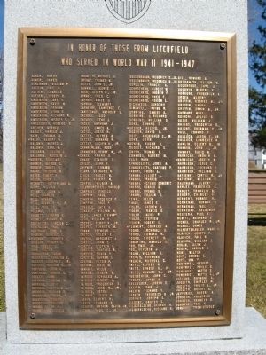 Litchfield World War II Monument image. Click for full size.