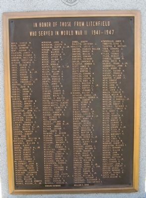 Litchfield World War II Monument image. Click for full size.