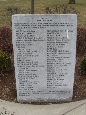 SOS - Save Our Shore Marker image. Click for full size.