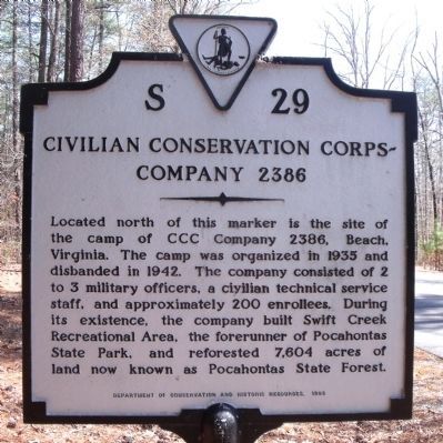 CCC Company 2386 Marker. Click for full size. CCC Company 2386 Marker image. Click for full size.