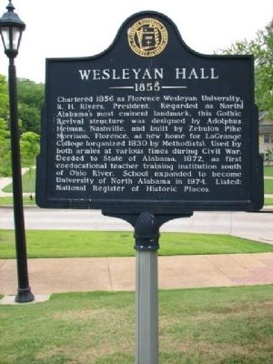 Wesleyan Hall 1855 Marker. Click for full size. Wesleyan Hall 1855 Marker image. Click for full size.