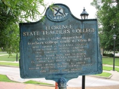 Florence State Teachers College Marker image. Click for full size.