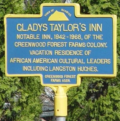Gladys Taylor’s Inn Marker image. Click for full size.