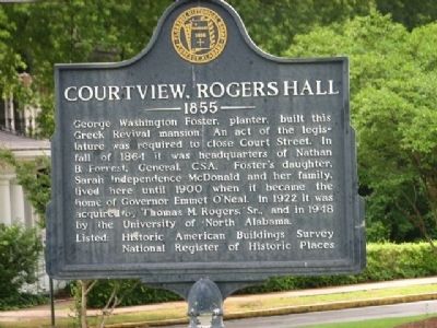 Courtview, Rogers Hall 1855 Marker image. Click for full size.