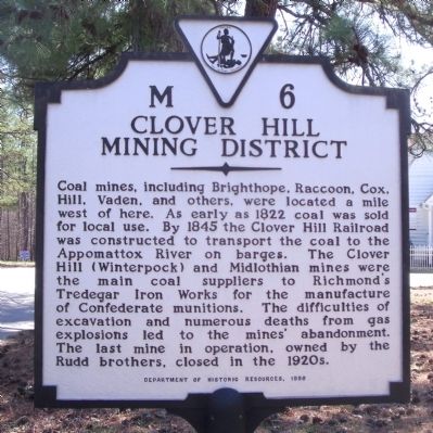 Clover Hill Mining District Marker image. Click for full size.