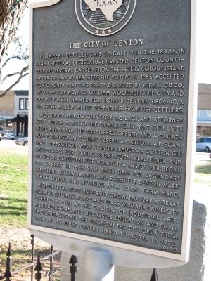 The City of Denton Marker image. Click for full size.