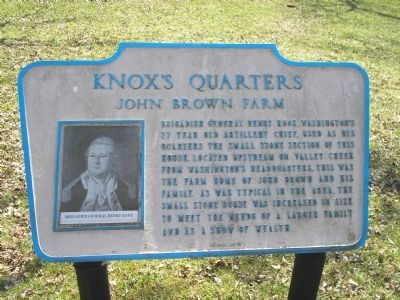 Knox’s Quarters Marker. Click for full size. Knox’s Quarters Marker image. Click for full size.