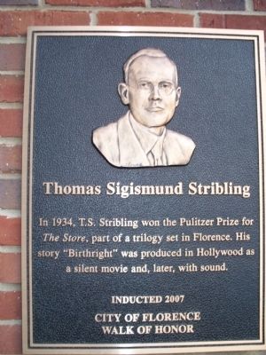 Thomas Sigismund Stribling Marker. Click for full size. Thomas Sigismund Stribling Marker image. Click for full size.