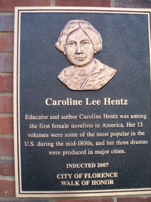 Caroline Lee Hentz Marker. Click for full size. Caroline Lee Hentz Marker image. Click for full size.