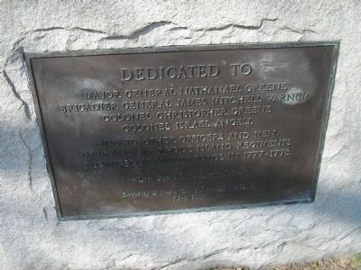1st and 2nd Rhode Island Regiments Marker image. Click for full size.