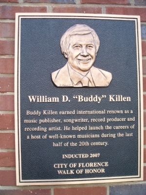 William D. "Buddy" Killen Marker image. Click for full size.
