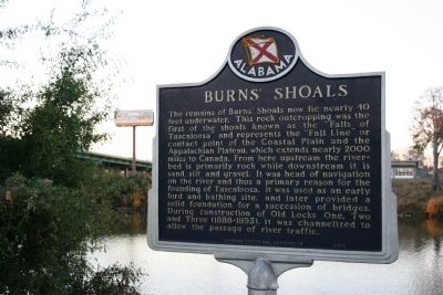 Burns’ Shoals Marker image. Click for full size.