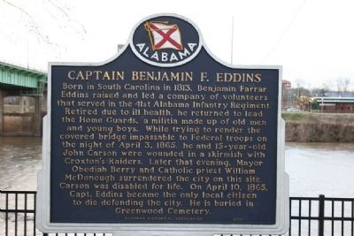 Captain Benjamin F. Eddins Marker image. Click for full size.