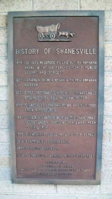 History of Shanesville Marker image. Click for full size.