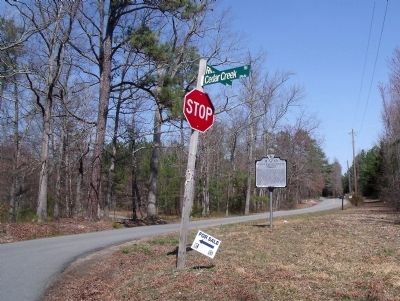 River Rd & Cedar Creek Road (facing east). Click for full size. River Rd & Cedar Creek Road (facing east) image. Click for full size.