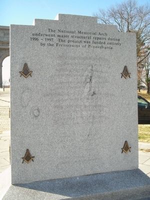 Back of Freemasons Marker. Click for full size. Back of Freemasons Marker image. Click for full size.