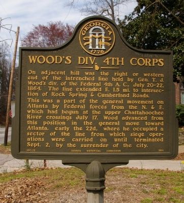 Wood�s Div. 4th Corps Marker image. Click for full size.