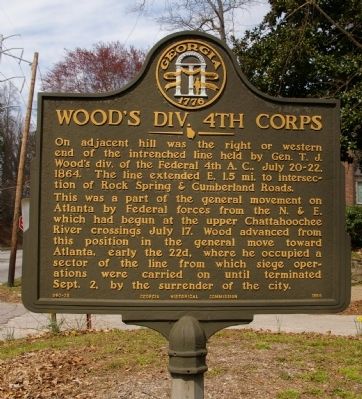 Woods Div. 4th Corps Marker image. Click for full size.