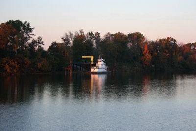 A Towboat docked on the Black Warrior River image. Click for full size.